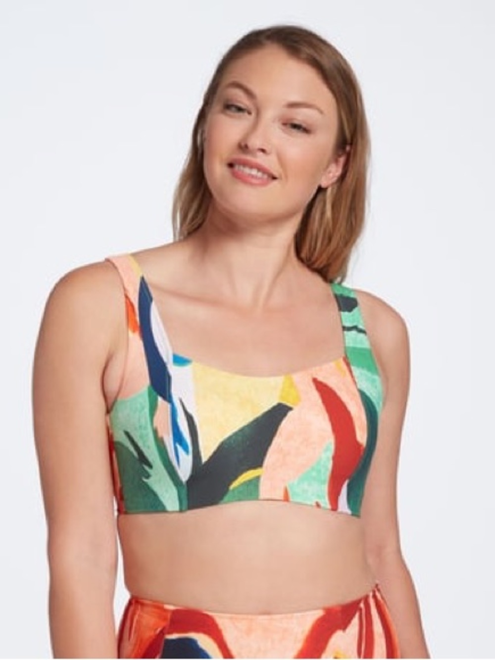 Calia Power Sculpt High Support Floral Swim Top Women's